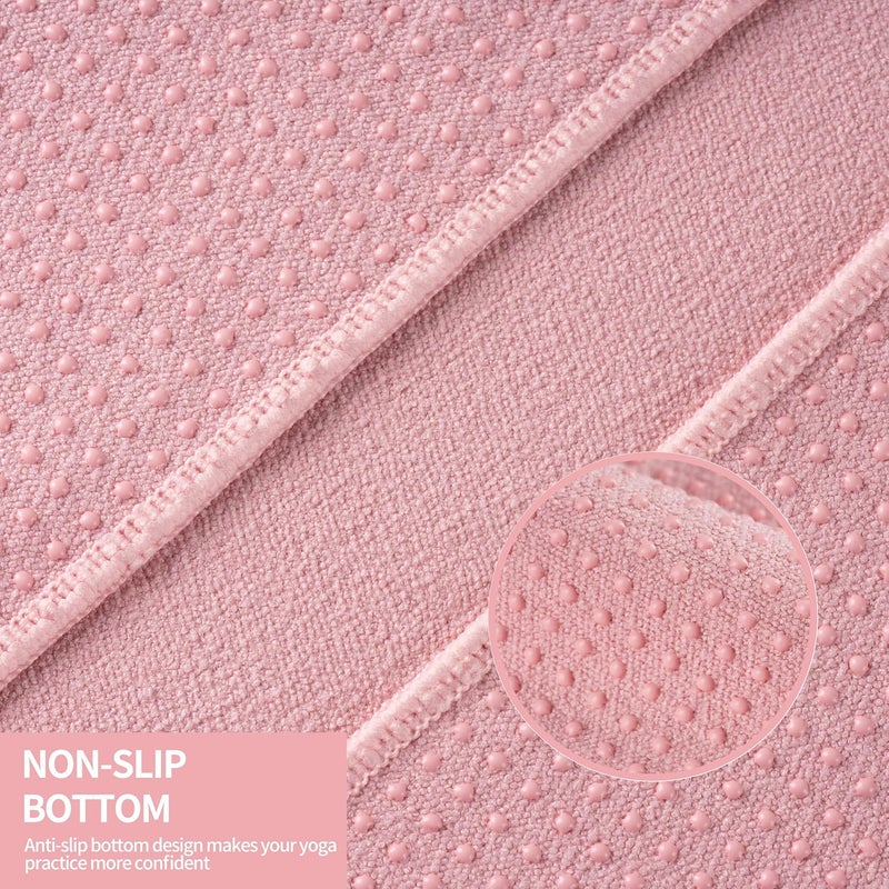 MICROFI New Microfiber Hot Yoga Towel Mat, 24 x 72 inches, with Non-Slip Silicone Grip, Secure Fit Elastic Straps - Image 3